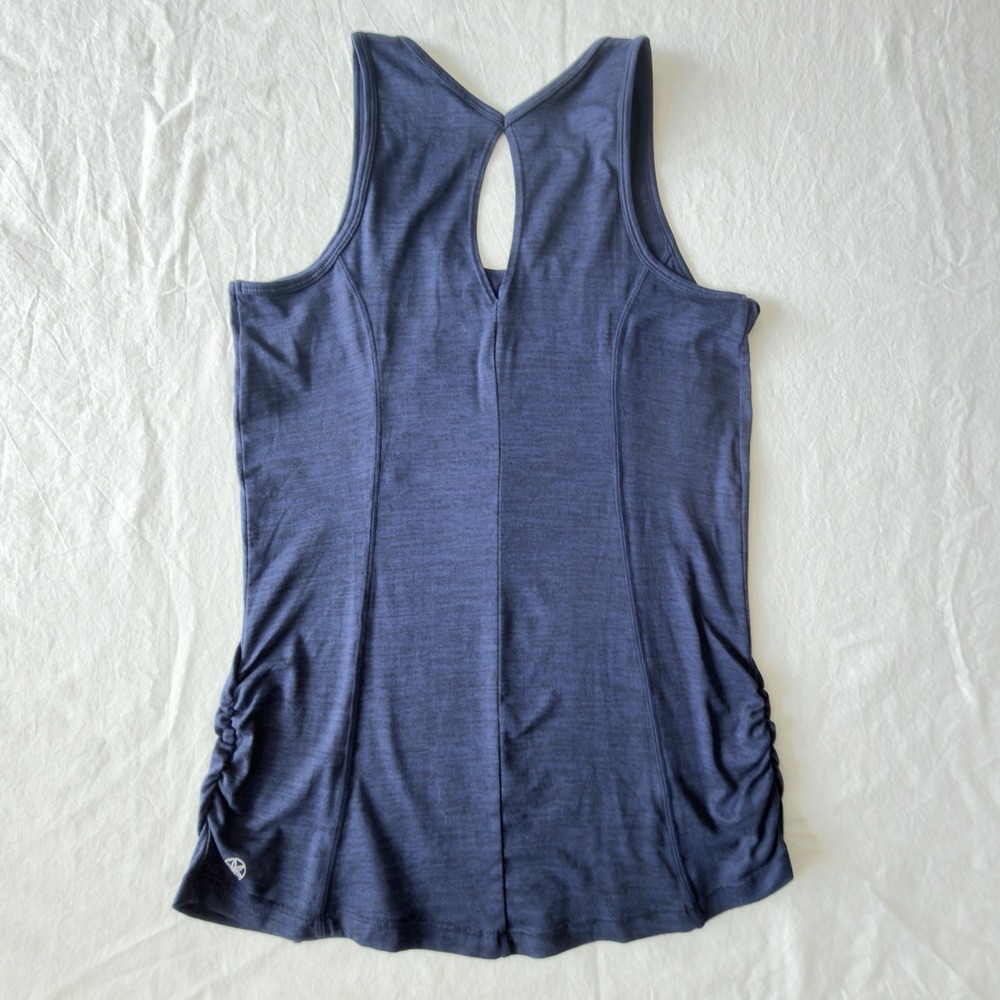 Gaiam Women's Sleeveless Partial Open Back Tank Top Sz Medium - Blue